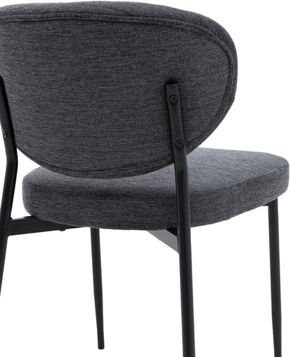 Gallery Direct Oppo Pair of Dining Chairs in Charcoal