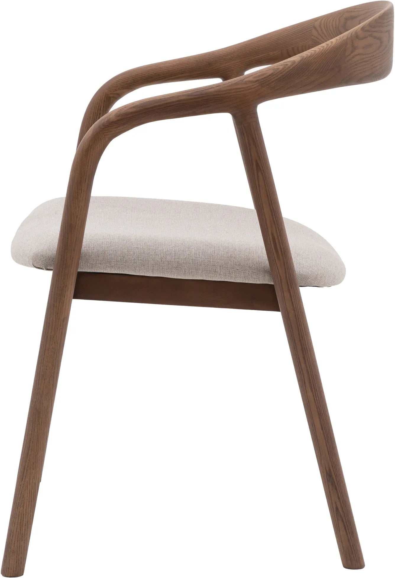 Gallery Direct Madrid Pair of Upholstered Dining Chairs in Walnut