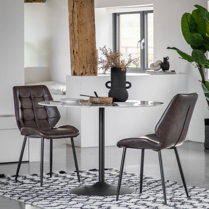Gallery Direct Pair of Manford Dining Chairs in Brown