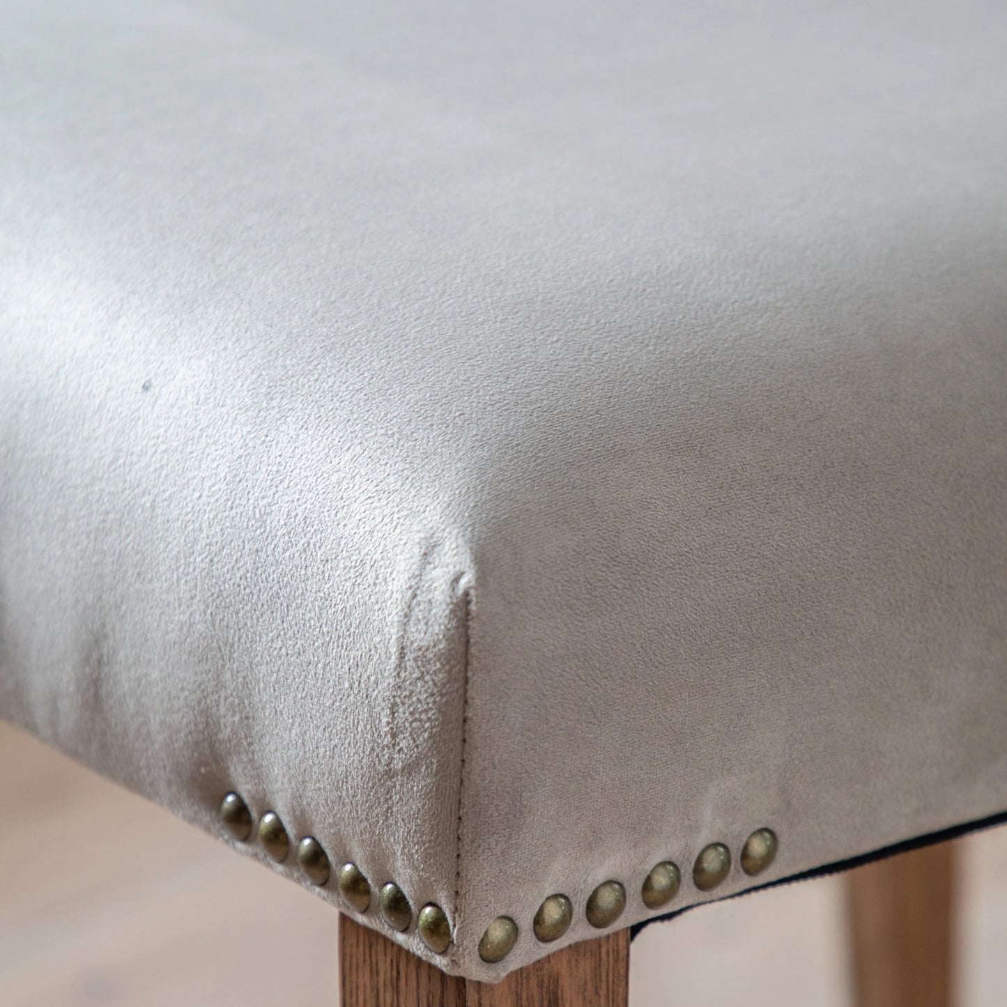 Gallery Direct Pair of Highgrove Dining Chairs in Dove Velvet