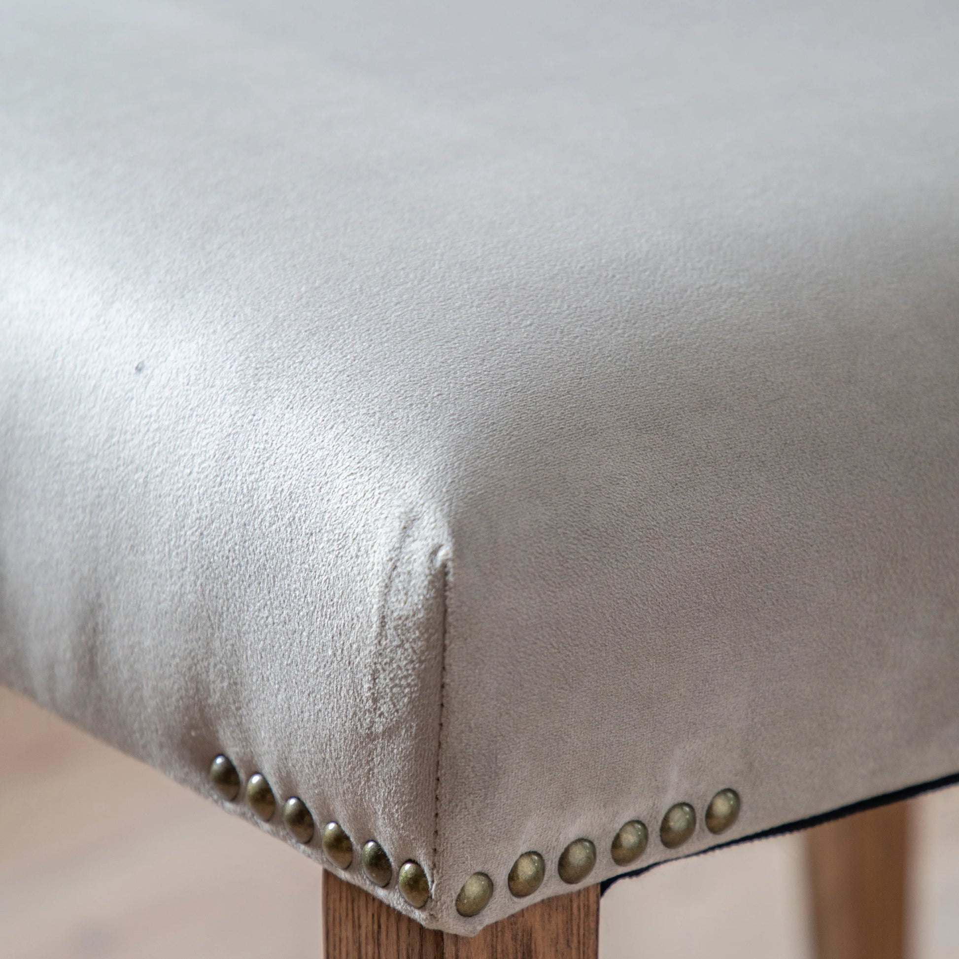 Gallery Direct Pair of Highgrove Dining Chairs in Dove Velvet