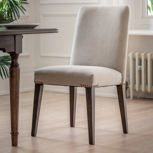 Gallery Direct Pair of Madison Dining Chairs in Cement Linen