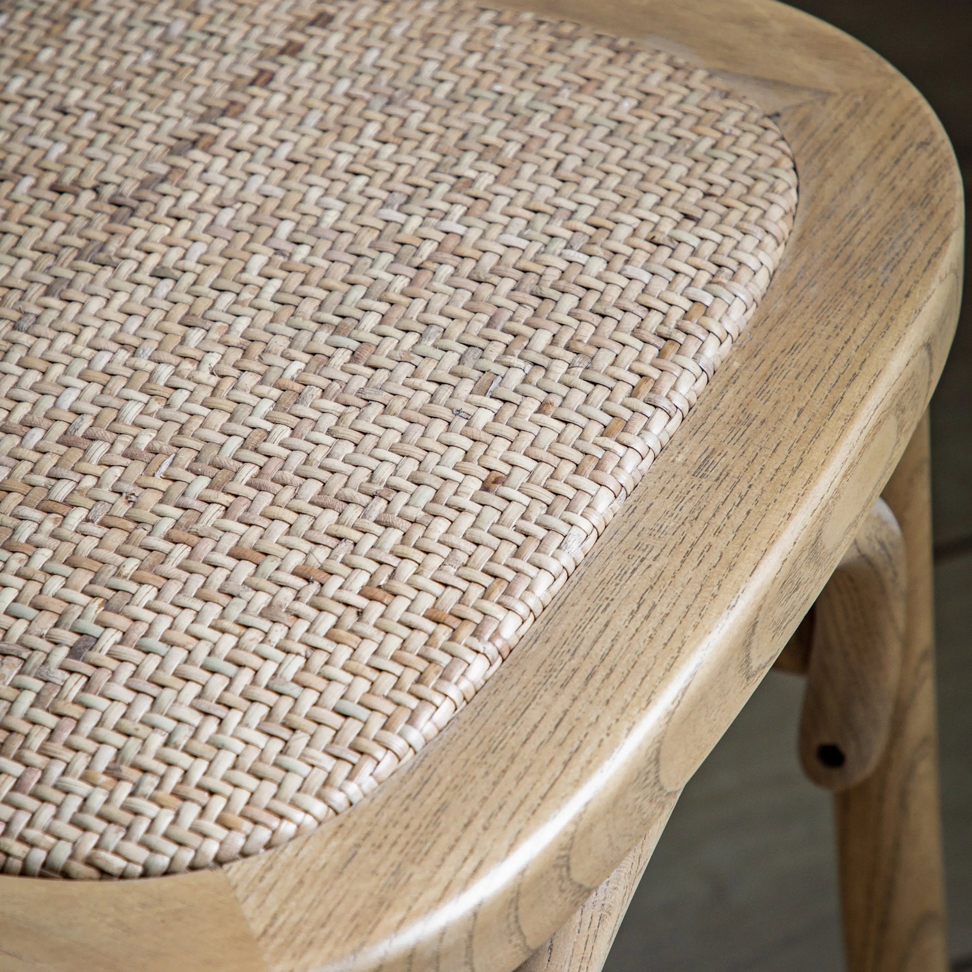 Gallery Direct Cafe Pair of Dining Chairs in Natural Rattan
