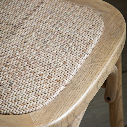Gallery Direct Cafe Pair of Dining Chairs in Natural Rattan