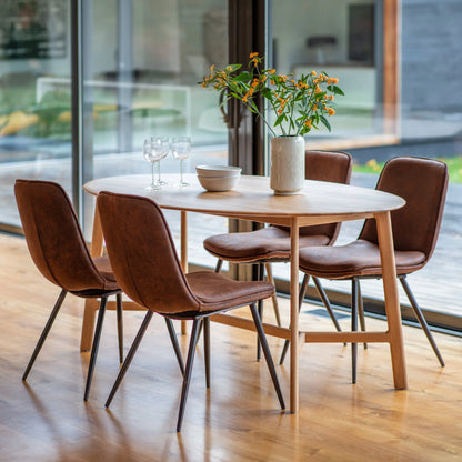 Gallery Direct Madrid Oval Dining Table in Oak