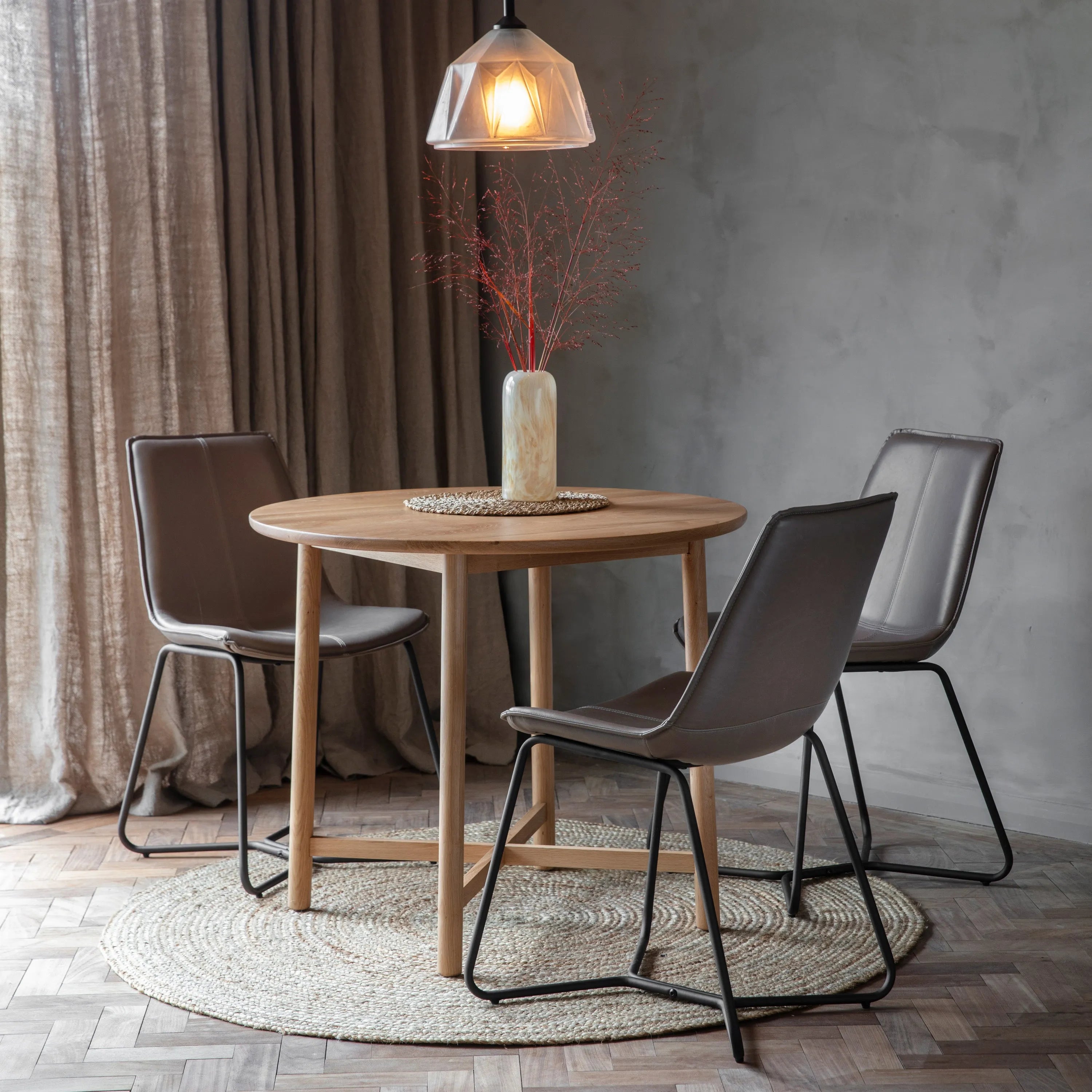 Gallery Direct Kingham Round Dining Table in Oak