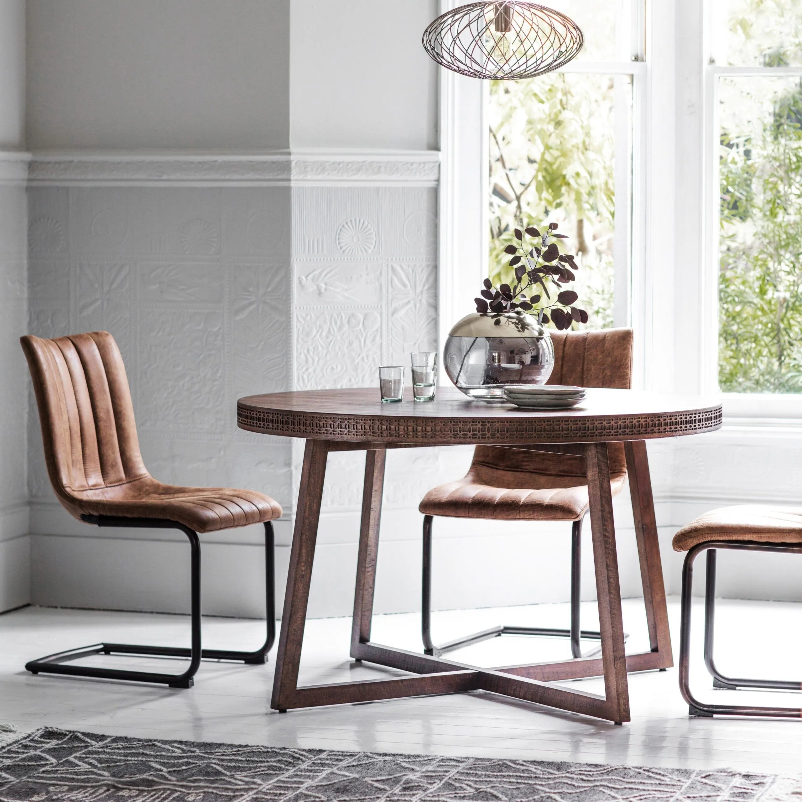 Gallery Direct Boho Retreat Round Dining Table