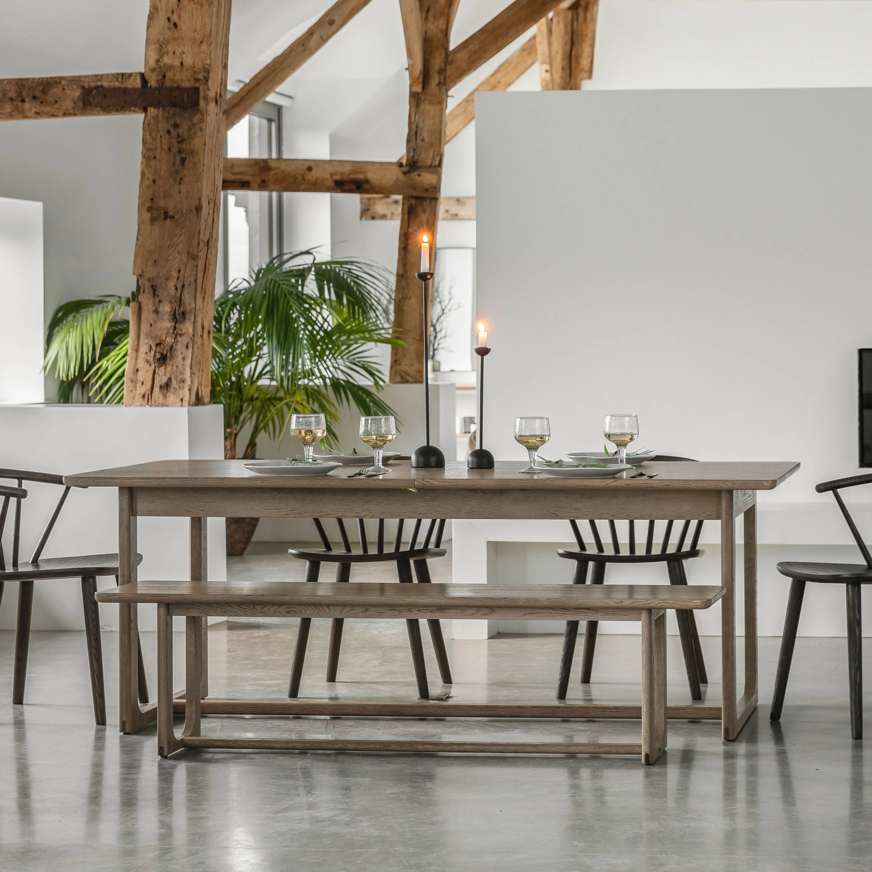 Gallery Direct Craft Extending Dining Table Smoked | Shackletons