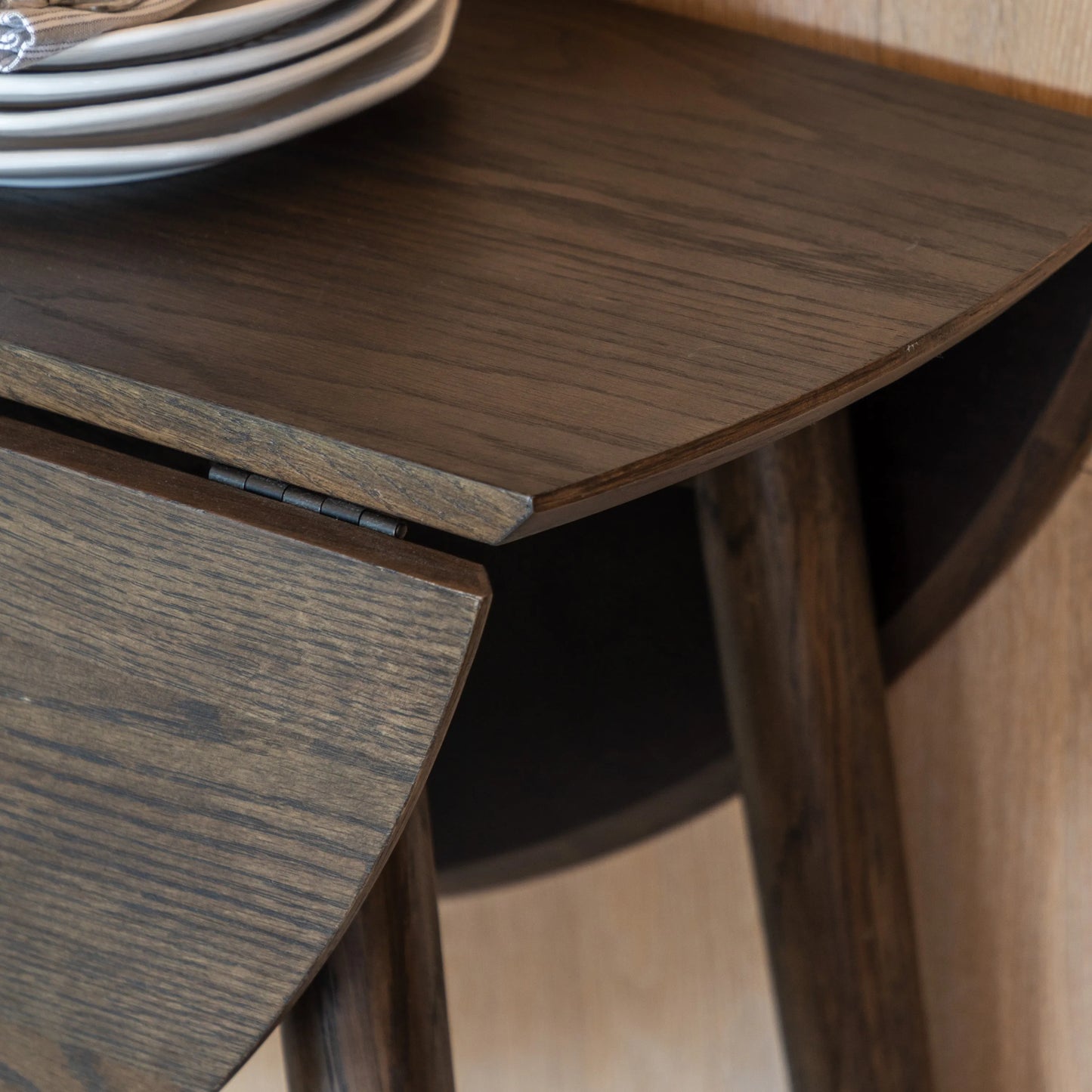 Gallery Direct Hatfield Folding Dining Table Smoked