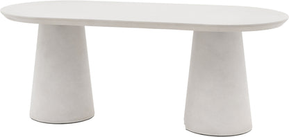 Gallery Direct Pedra Oval Dining Table in Linen