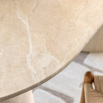 Gallery Direct Pedra Oval Dining Table in Travertine