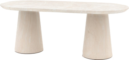 Gallery Direct Pedra Oval Dining Table in Travertine