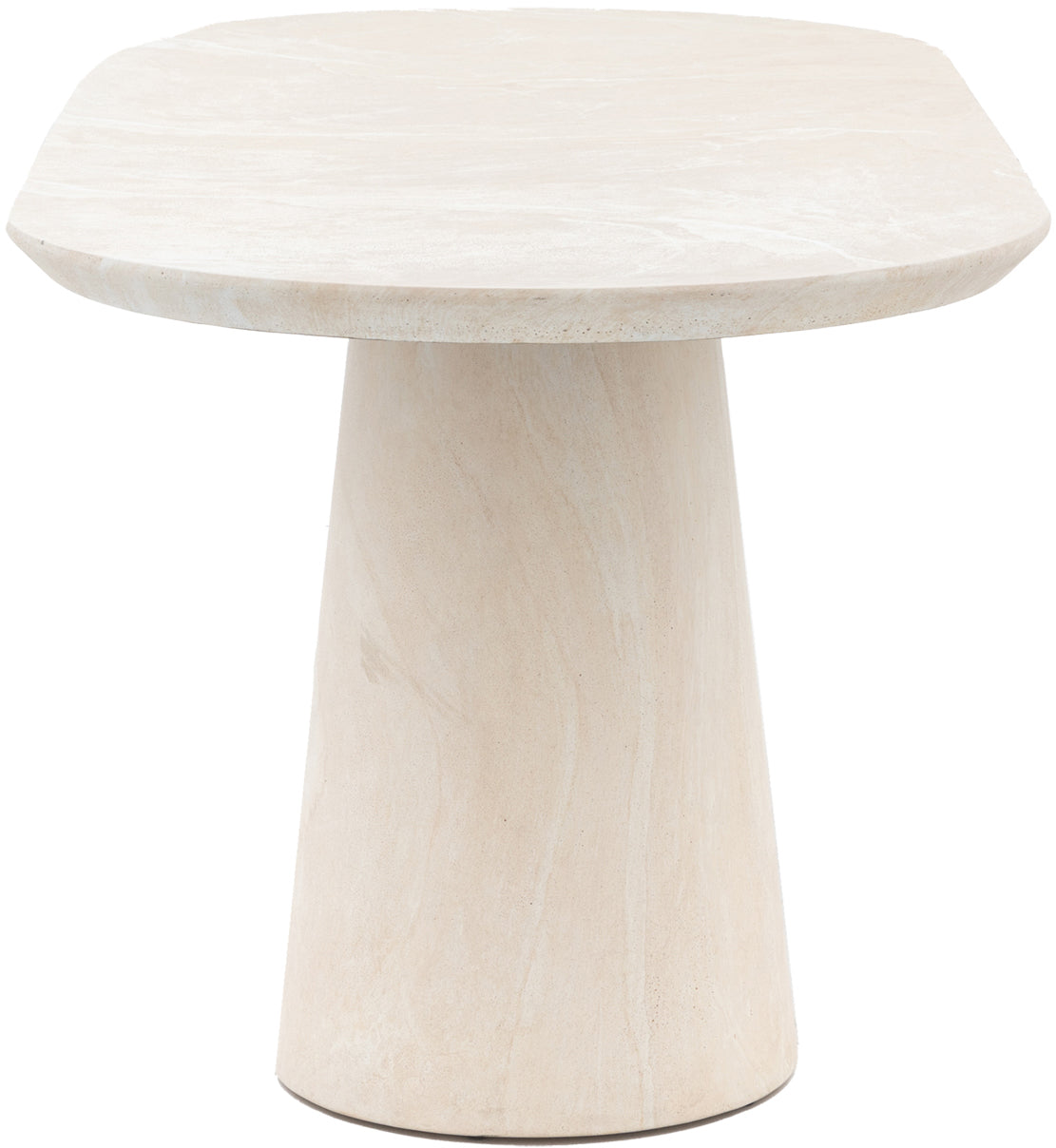 Gallery Direct Pedra Oval Dining Table in Travertine