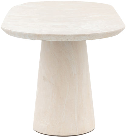 Gallery Direct Pedra Oval Dining Table in Travertine