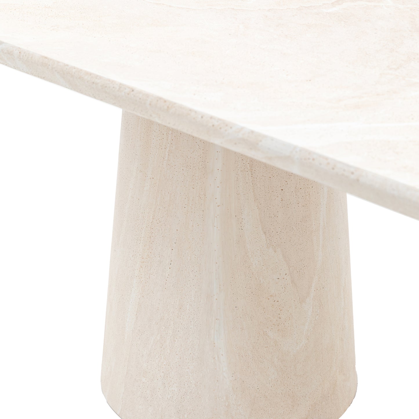 Gallery Direct Pedra Oval Dining Table in Travertine
