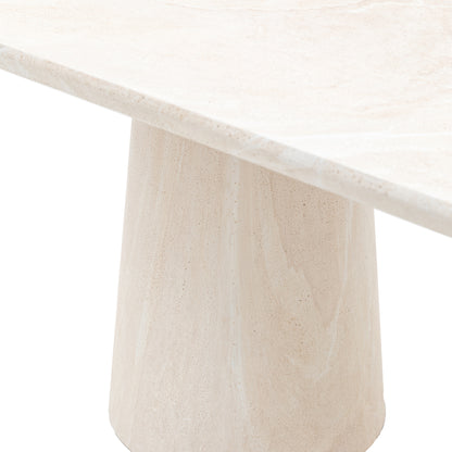 Gallery Direct Pedra Oval Dining Table in Travertine