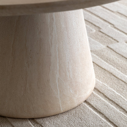 Gallery Direct Pedra Round Dining Table in Travertine
