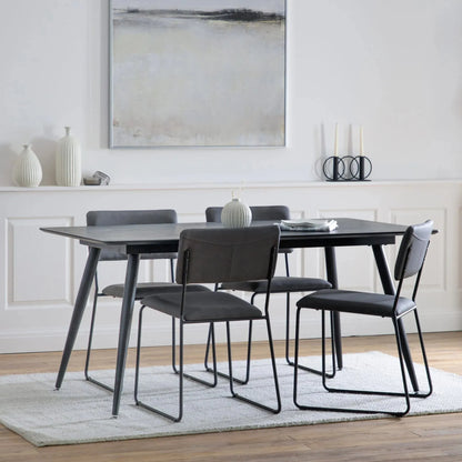 Gallery Direct Astley Dining Table Black