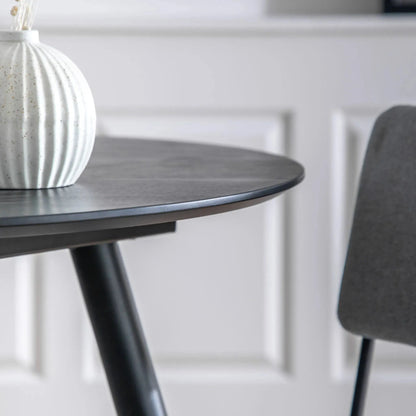 Gallery Direct Astley Round Dining Table Black