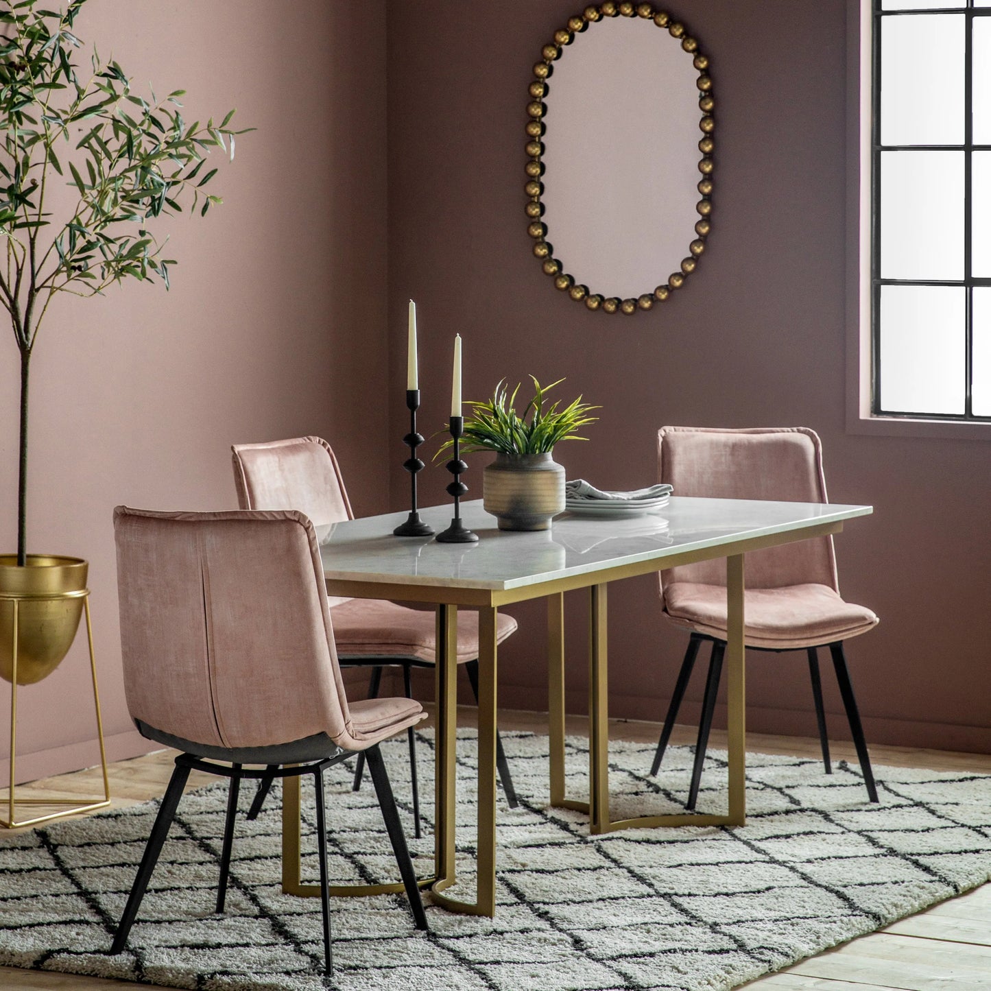 Gallery Direct Everton Dining Table in Gold