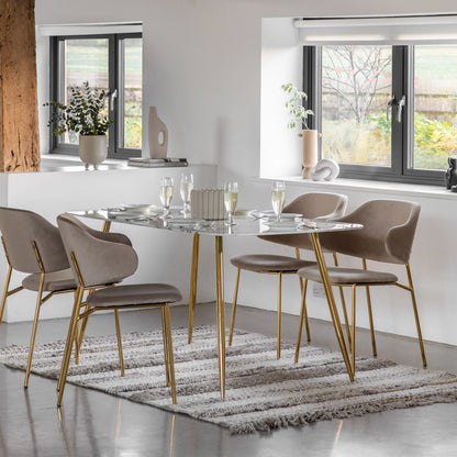 Gallery Direct Evans Dining Table White Effect
