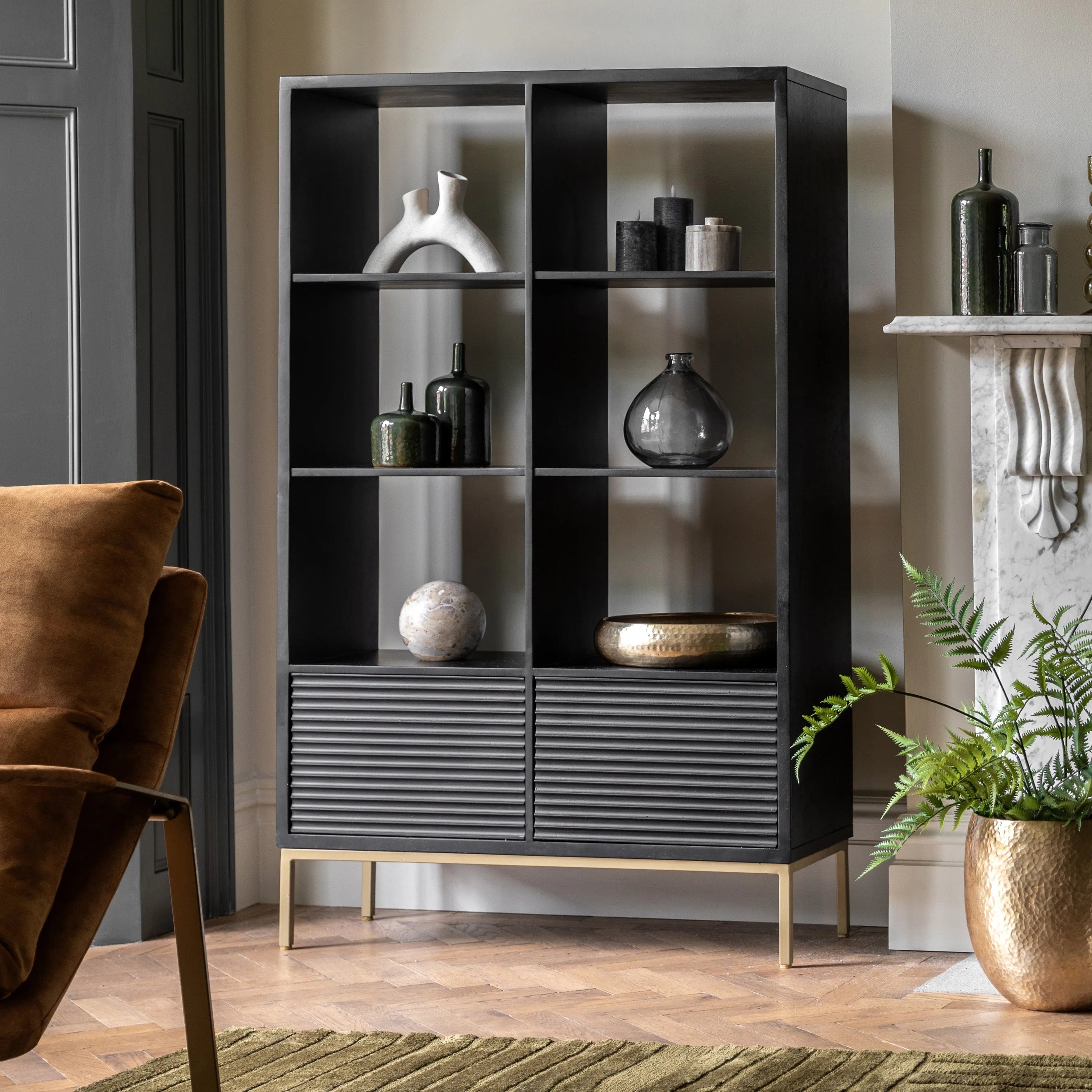 Gallery Direct Ripple 2 Door Open Display Unit