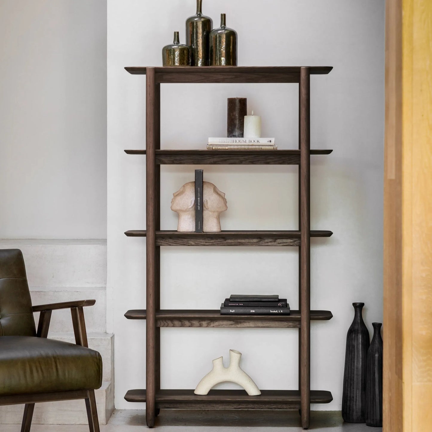 Gallery Direct Hatfield Tall Open Display Smoked