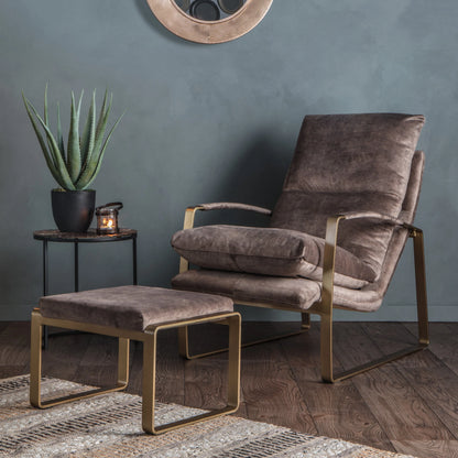 Gallery Direct Fabien Footstool in Mineral