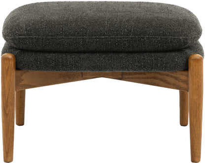 Gallery Direct Datsun Footstool in Charcoal Boucle