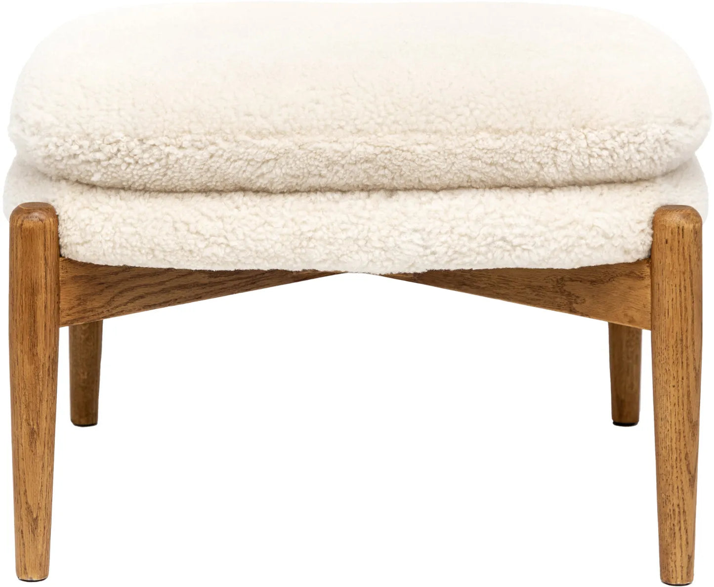 Gallery Direct Datsun Footstool in Cream Sheepskin