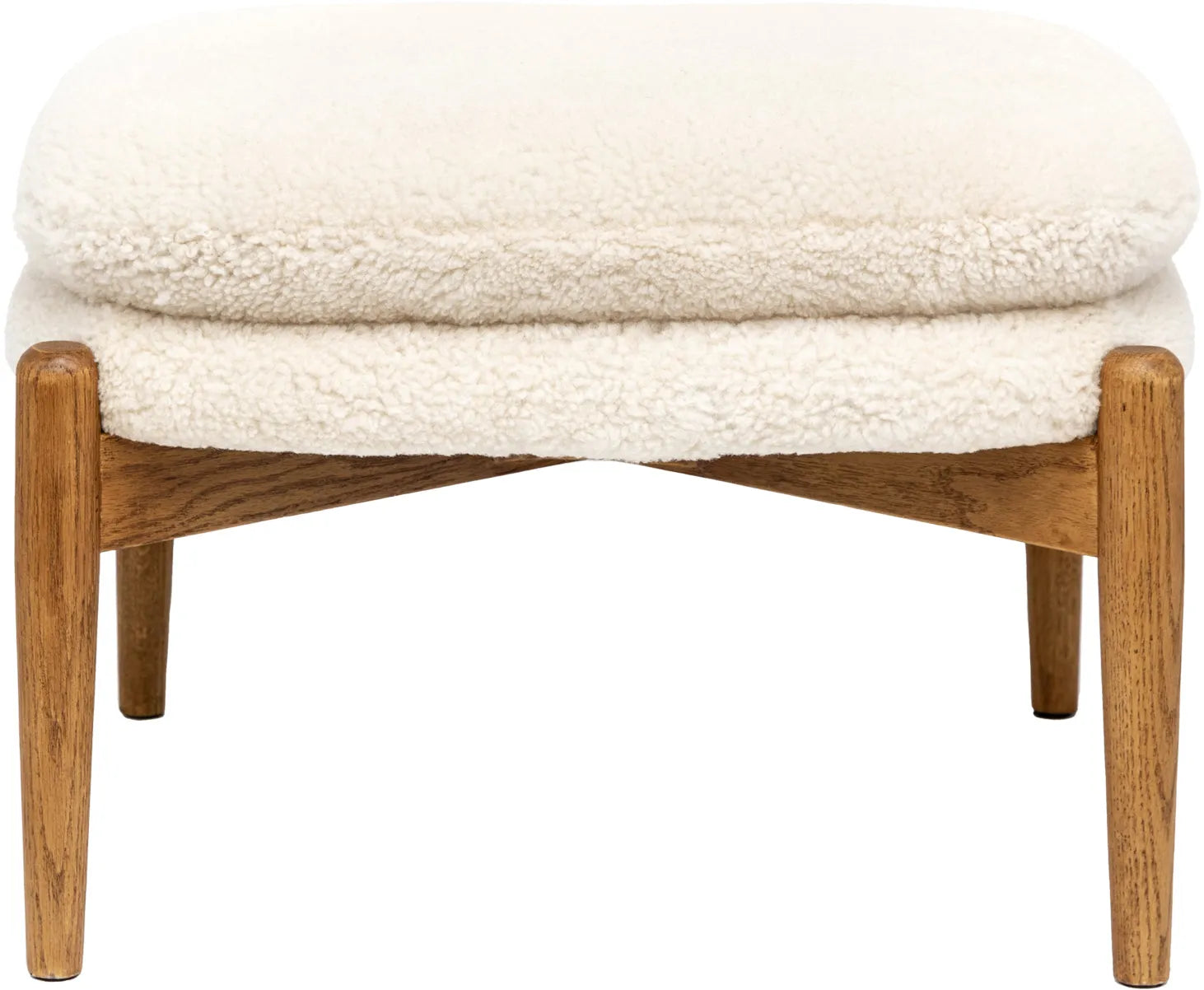Gallery Direct Datsun Footstool in Cream Sheepskin