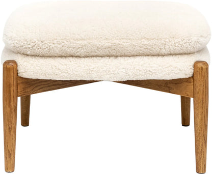 Gallery Direct Datsun Footstool in Cream Sheepskin