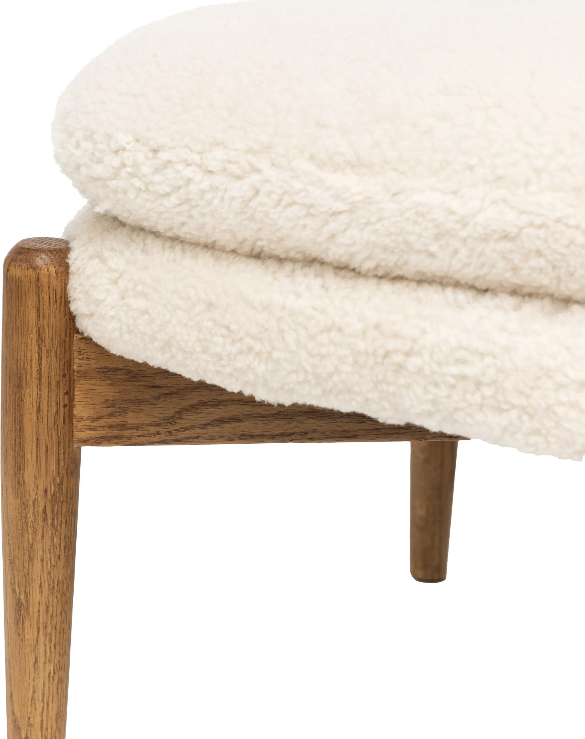Gallery Direct Datsun Footstool in Cream Sheepskin