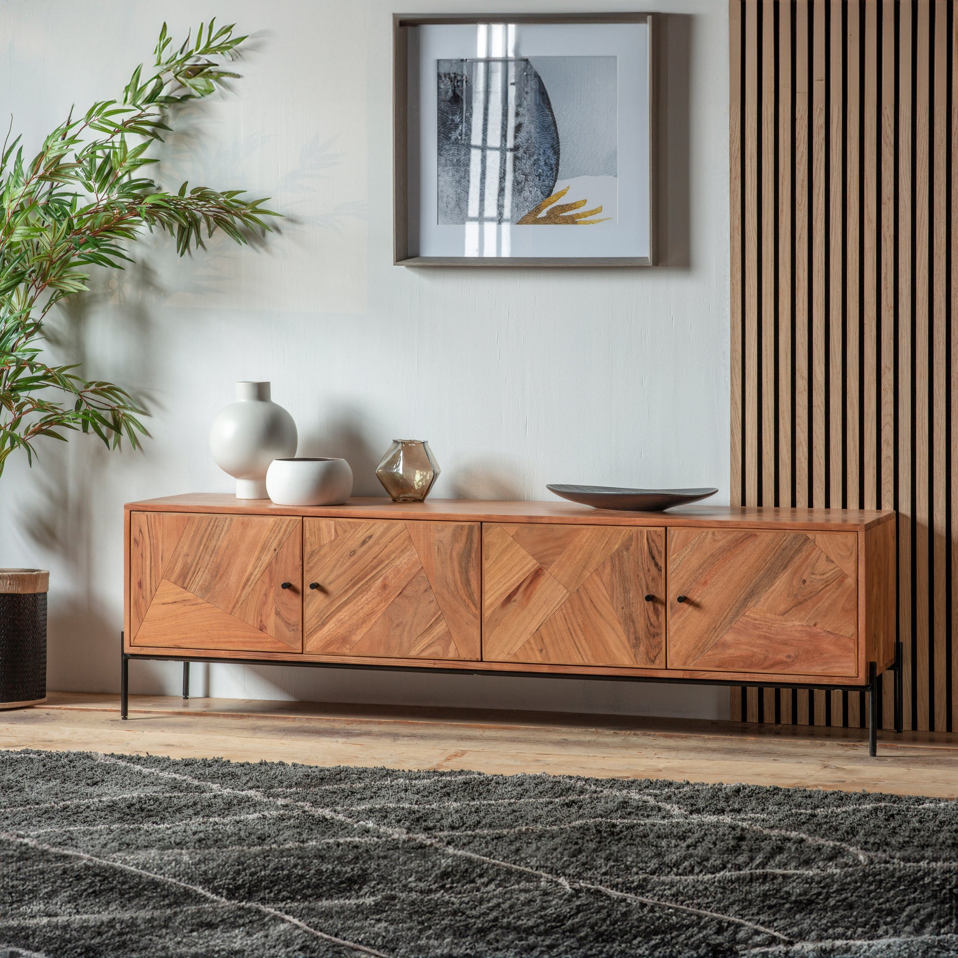 Gallery Direct Oklahoma 4 Door Media Unit