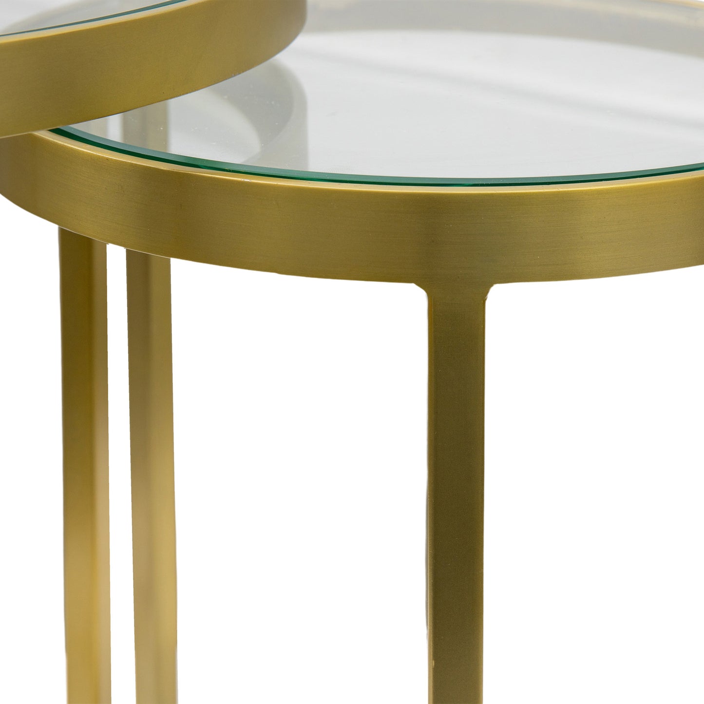 Gallery Direct Rowe Nest of Tables in Gold