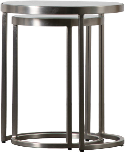 Gallery Direct Rowe Nest of Tables in Silver