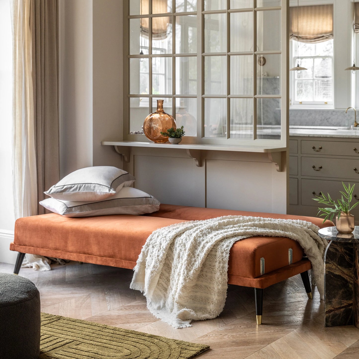 Gallery Direct Holt Sofa Bed Rust