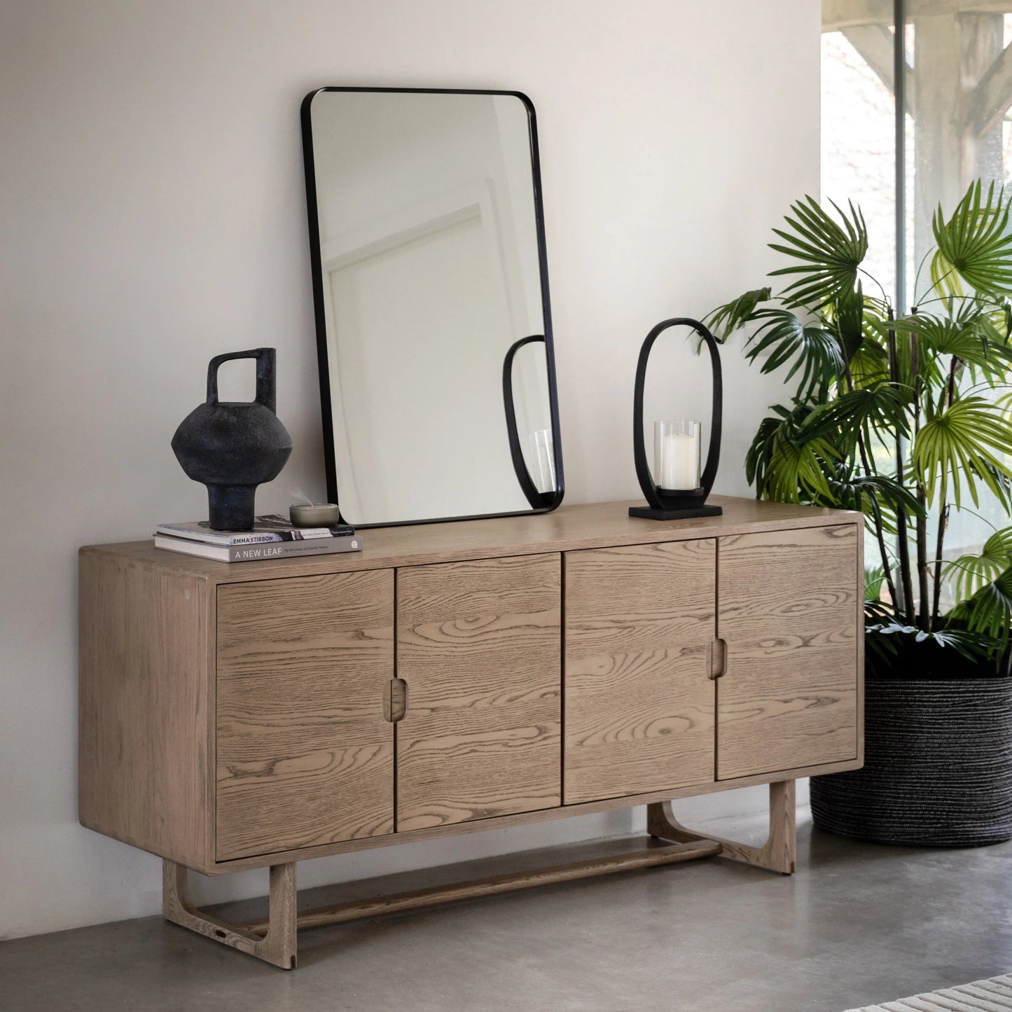 Gallery Direct Craft 4 Door Sideboard Smoked
