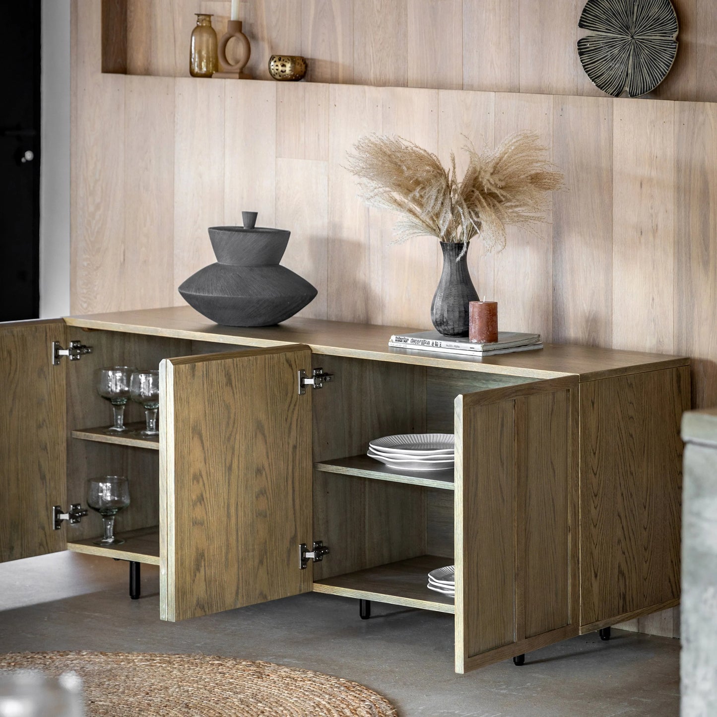 Gallery Direct Panelled 4 Door Sideboard
