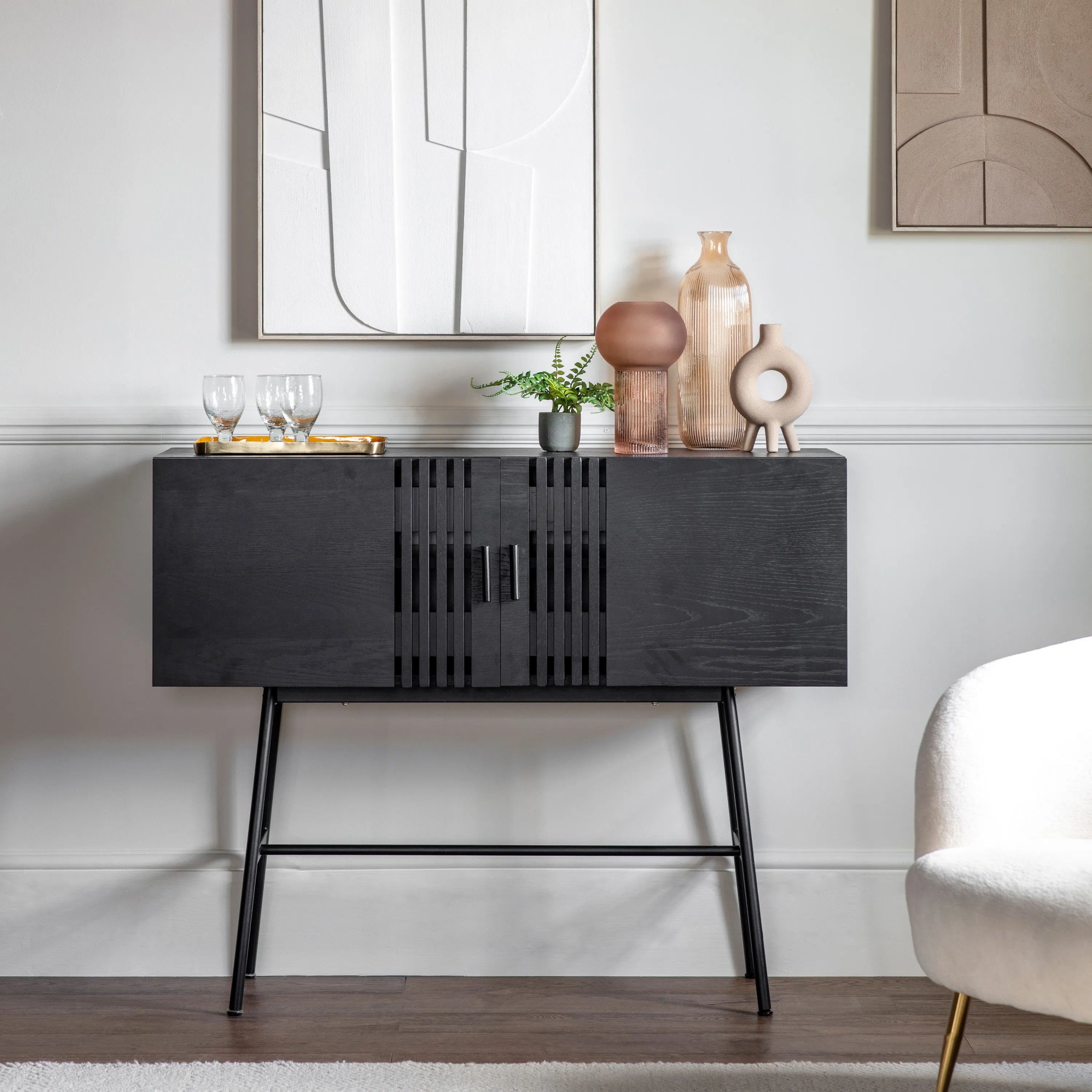 Gallery Direct Holsen 2 Door Sideboard Black