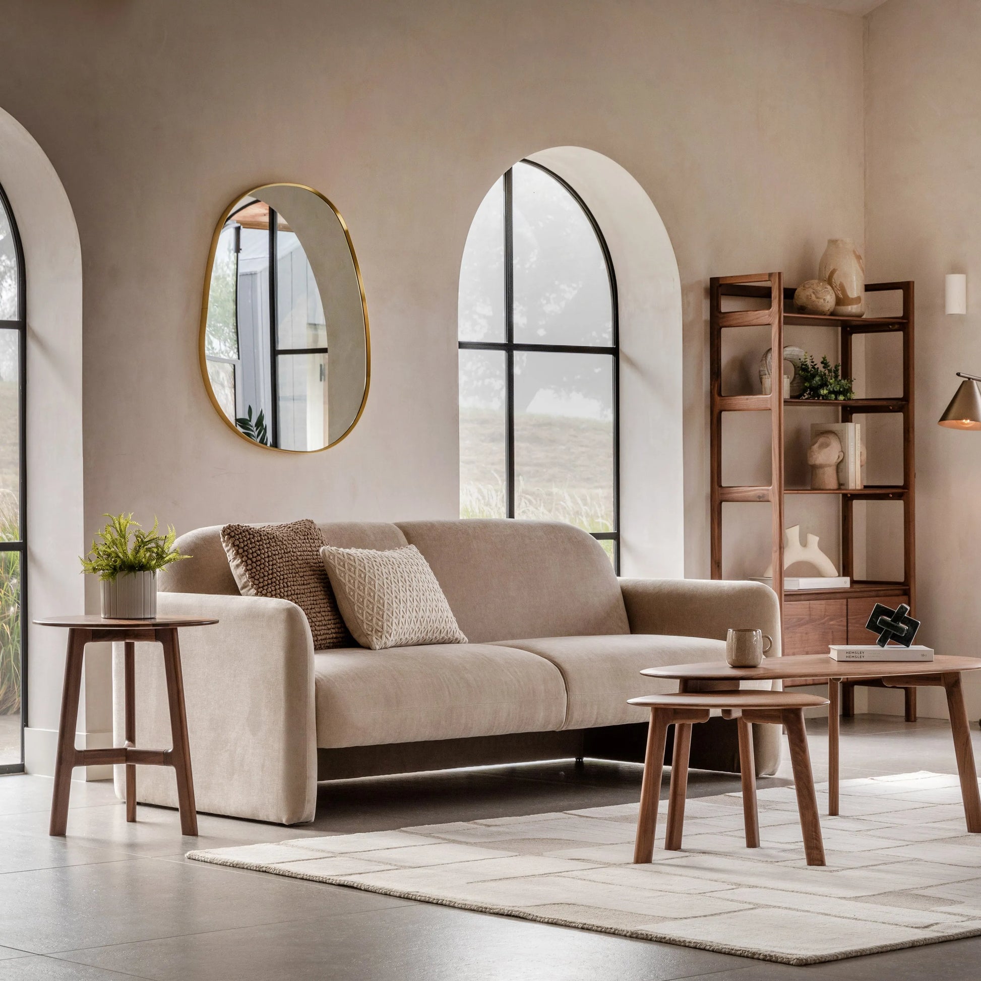 Gallery Direct Madrid Round Side Table in Walnut