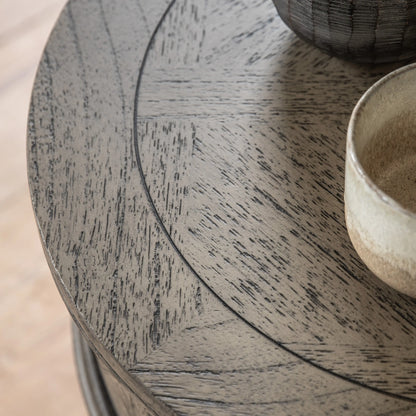 Gallery Direct Mustique 1 Drawer Round Side Table