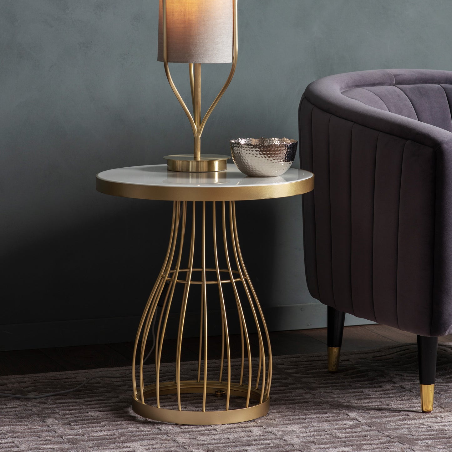 Gallery Direct Southgate Side Table in Champagne