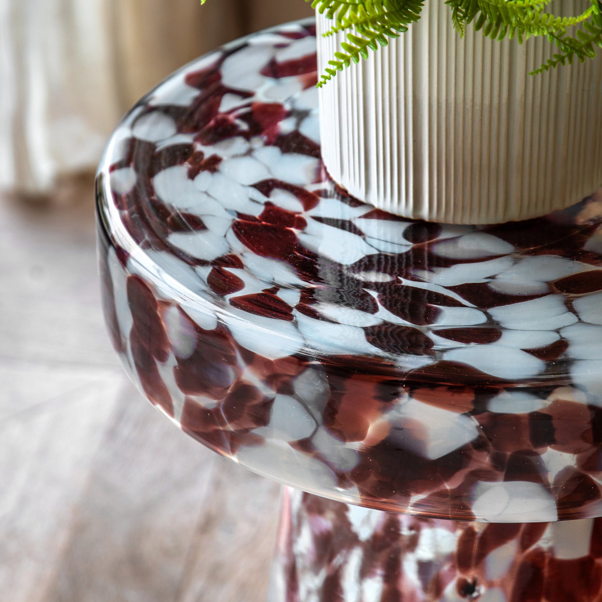 Gallery Direct Murano Side Table in Leopard