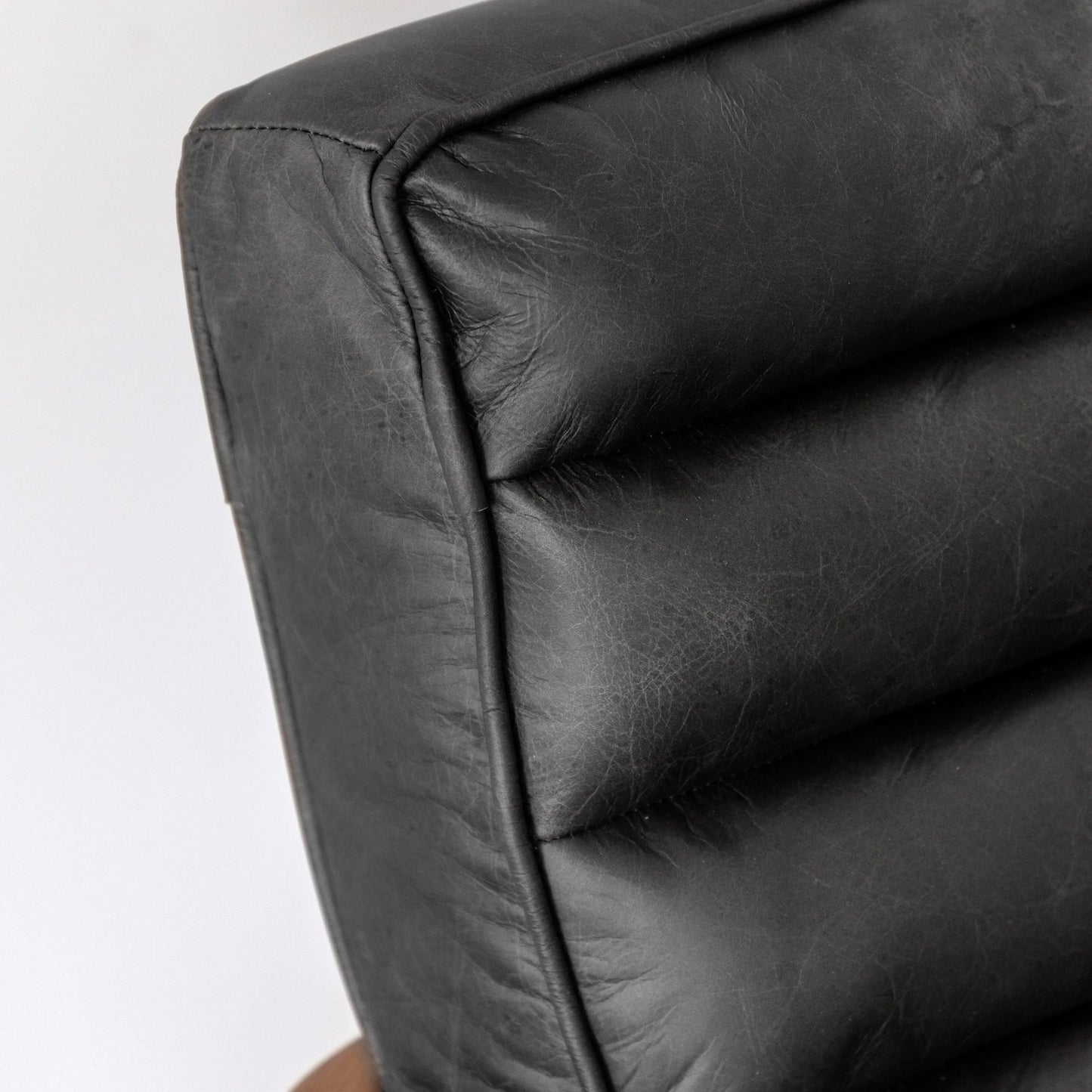 Gallery Direct Datsun 2 Seater Sofa in Antique Ebony Leather
