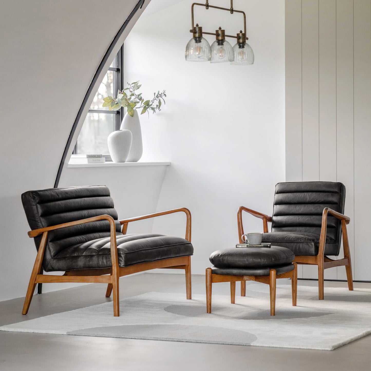 Gallery Direct Datsun 2 Seater Sofa in Antique Ebony Leather