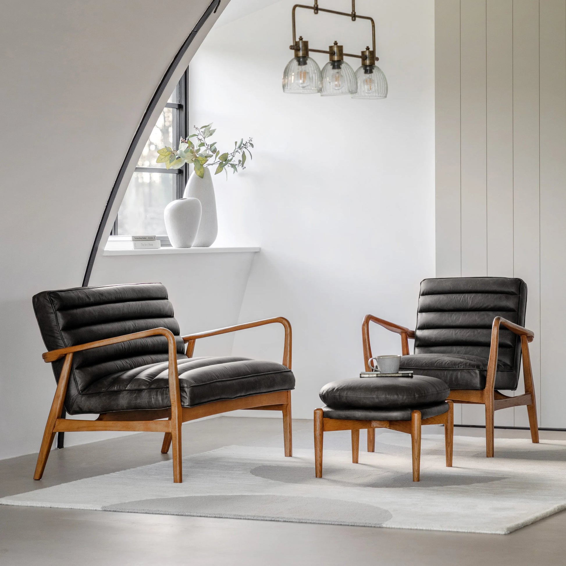 Gallery Direct Datsun 2 Seater Sofa in Antique Ebony Leather
