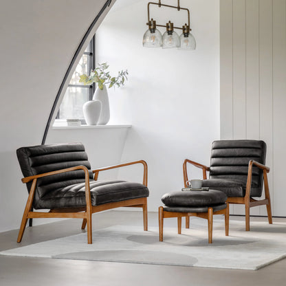 Gallery Direct Datsun 2 Seater Sofa in Antique Ebony Leather