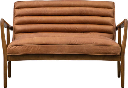 Gallery Direct Datsun 2 Seater Sofa in Vintage Brown Leather