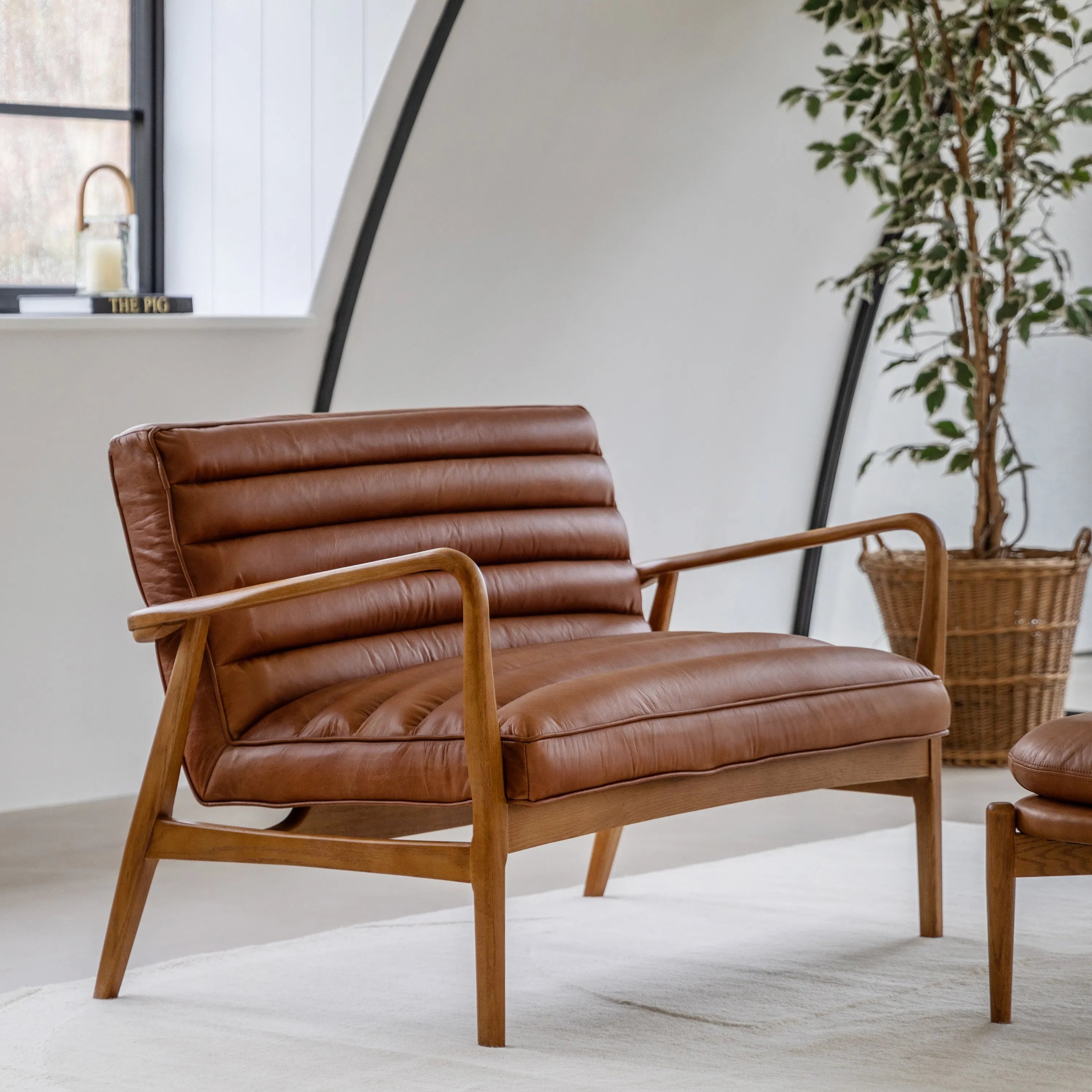 Gallery Direct Datsun Brown Leather 2 Seater Sofa | Shackletons